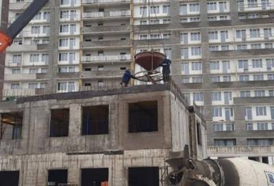 Каркас будущего здания полиции в Кудрово почти готов