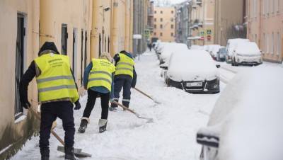 На уборку утреннего снега в Петербурге направили почти 800 спецмашин