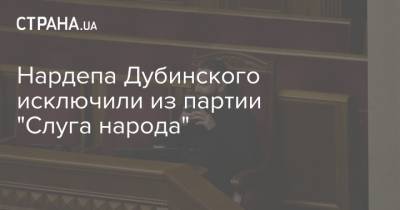 Нардепа Дубинского исключили из партии "Слуга народа"