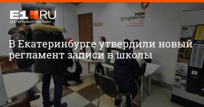 В Екатеринбурге утвердили новый регламент записи в школы