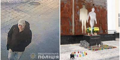 В Житомире вандал повредил памятник Героям Небесной Сотни — видео