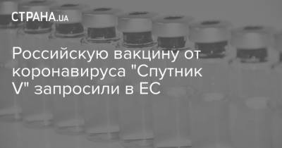 Российскую вакцину от коронавируса "Спутник V" запросили в ЕС