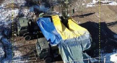 Боевики пытались спрятать радиолокационную станцию под украинским флагом