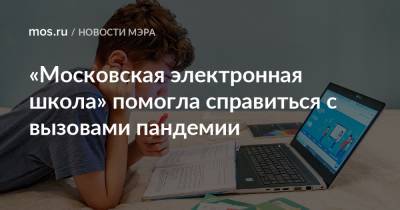 «Московская электронная школа» помогла справиться с вызовами пандемии