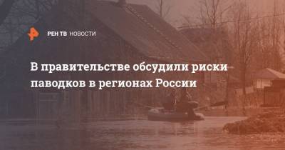 Михаил Мишустин - В правительстве обсудили риски паводков в регионах России - ren.tv - Россия