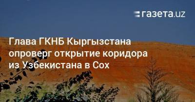 Глава ГКНБ Кыргызстана опроверг открытие коридора из Узбекистана в Сох