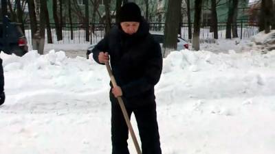 Мэр Йошкар-Олы на субботнике расчистил от снега памятники