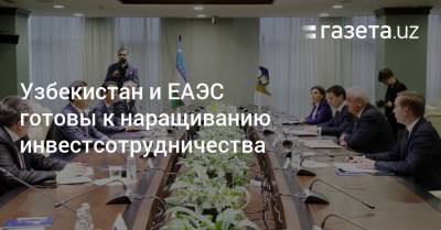 Узбекистан и ЕАЭС готовы к наращиванию инвестиционного сотрудничества