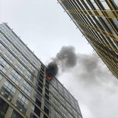 В Москве горит БЦ «Савеловский сити»