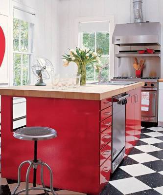 Красный и его оттенки на кухне: 25+ примеров