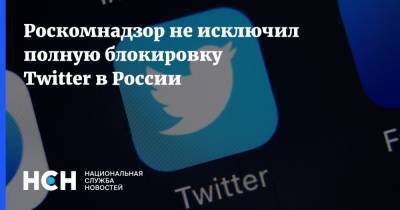 Роскомнадзор не исключил полную блокировку Twitter в России