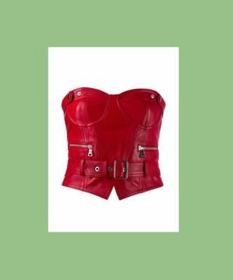 Red spring: кожаный корсет Manokhi