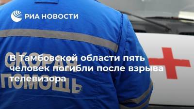 В Тамбовской области пять человек погибли после взрыва телевизора