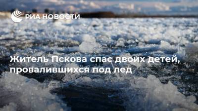 Житель Пскова спас двоих детей, провалившихся под лед