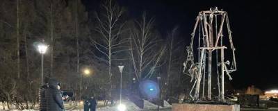 В Татарстане сгорел памятник советскому солдату
