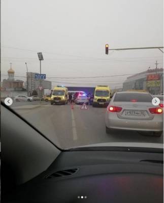 В Астрахани в ДТП пострадали три пассажира маршрутки