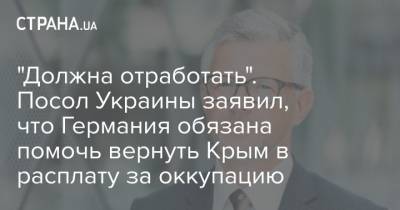 "Должна отработать". Посол Украины заявил, что Германия обязана помочь вернуть Крым в расплату за оккупацию