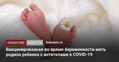 Вакцинированная во время беременности мать родила ребенка с антителами к COVID-19
