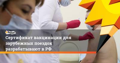 Сертификат вакцинации для зарубежных поездок разрабатывают в РФ