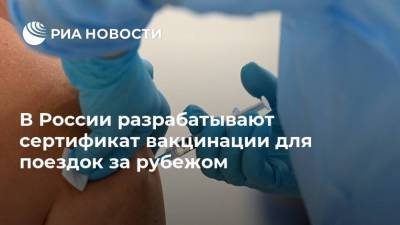 В России разрабатывают сертификат вакцинации для поездок за рубежом