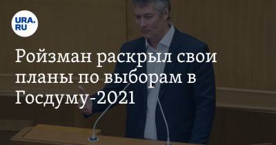 Ройзман раскрыл свои планы по выборам в Госдуму-2021