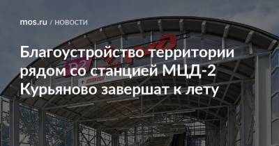 Благоустройство территории рядом со станцией МЦД-2 Курьяново завершат к лету