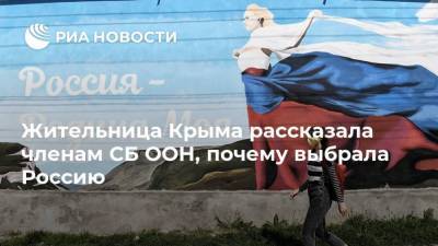 Жительница Крыма рассказала членам СБ ООН, почему выбрала Россию