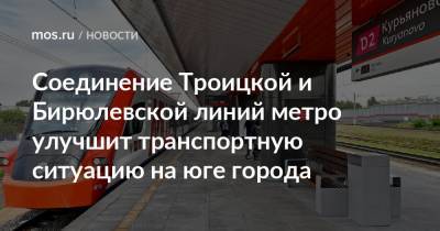 Соединение Троицкой и Бирюлевской линий метро улучшит транспортную ситуацию на юге города