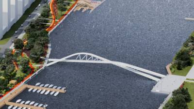 Мост через затон Новинки начали строить в южной части бывшей промзоны ЗИЛ