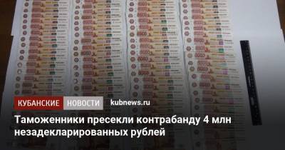 Таможенники пресекли контрабанду 4 млн незадекларированных рублей