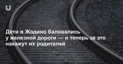 Дети в Жодино баловались у железной дороги — и теперь за это накажут их родителей