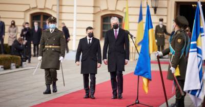 Зеленский встретил президента Литвы в Киеве (ФОТО)
