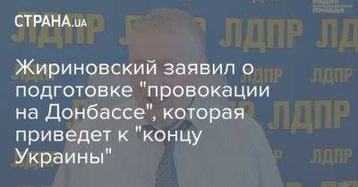 Жириновский заявил о подготовке "провокации на Донбассе", которая приведет к "концу Украины"