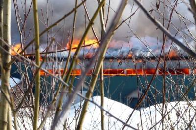 Пожар на Суоярвском лесозаводе тушили пожарным поездом