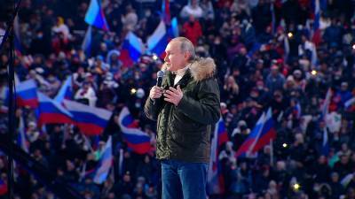 Путин выступил на концерте в честь воссоединения Крыма с Россией