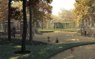 В парке «Швейцария» в Нижнем Новгороде началась установка детского кафе