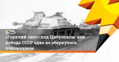 «Горячий снег» под Цибулевом: как победа СССР едва не обернулась поражением
