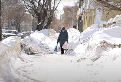 «Даже пешком тяжело ходить»: жители Новосибирска пожаловались Варламову на горы снега