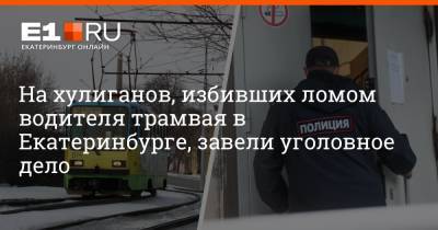 На хулиганов, избивших ломом водителя трамвая в Екатеринбурге, завели уголовное дело