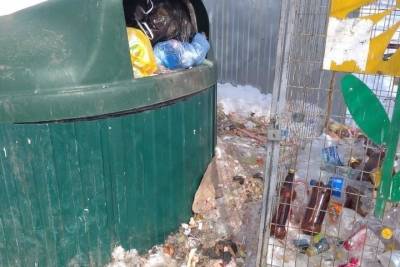 В Оренбурге пришел в негодность очередной мусорный контейнер