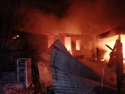 В рязанской деревне сгорели два дома, погиб мужчина