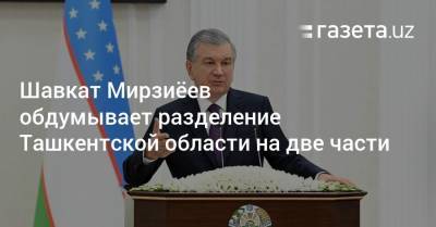 Шавкат Мирзиёев обдумывает разделение Ташкентской области на две части