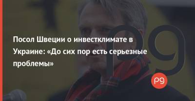 Посол Швеции о инвестклимате в Украине: «До сих пор есть серьезные проблемы»
