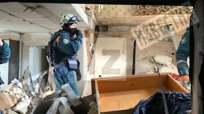 Видео изнутри квартиры в доме в Химках, где прогремел взрыв