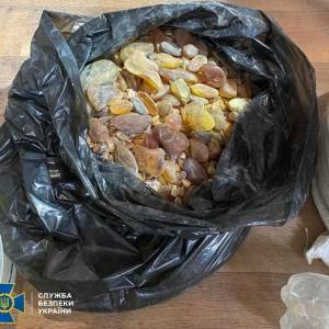В Ровенской области предотвратили контрабанду 235 кг янтаря. Фото
