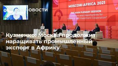Кузменко: Москва продолжит наращивать промышленный экспорт в Африку
