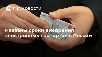 Названы сроки внедрения электронных паспортов в России