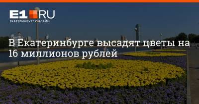 В Екатеринбурге высадят цветы на 16 миллионов рублей