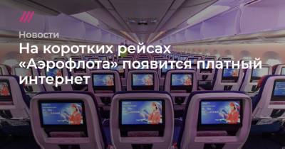 На коротких рейсах «Аэрофлота» появится платный интернет