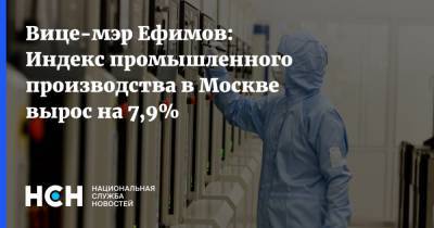 Вице-мэр Ефимов: Индекс промышленного производства в Москве вырос на 7,9%
